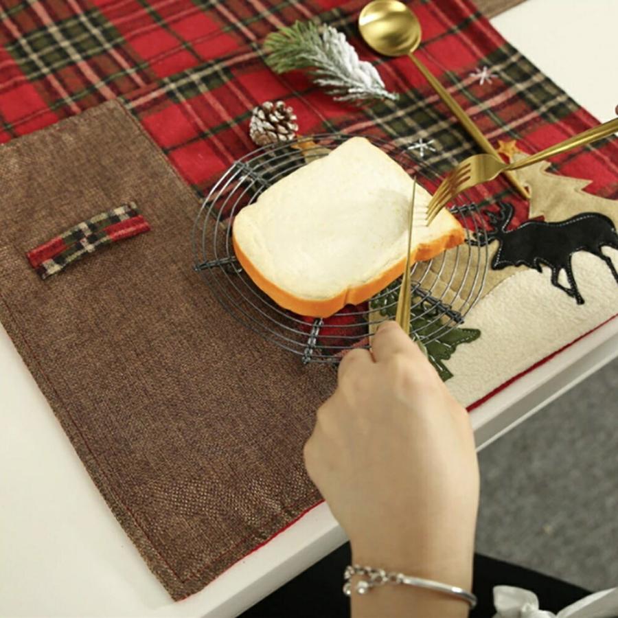 クリスマス トナカイ ランチョンマット サンタ クリスマスカラー