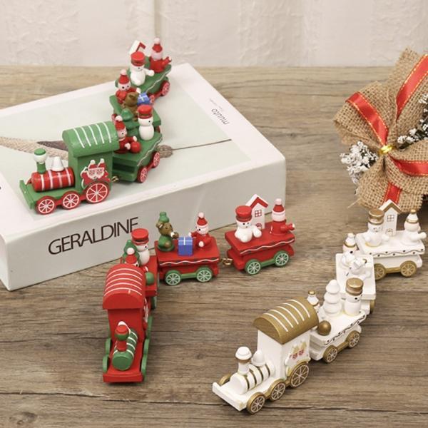 クリスマス 列車 サンタ レッドorグリーン オーナメント 置物 箱付き