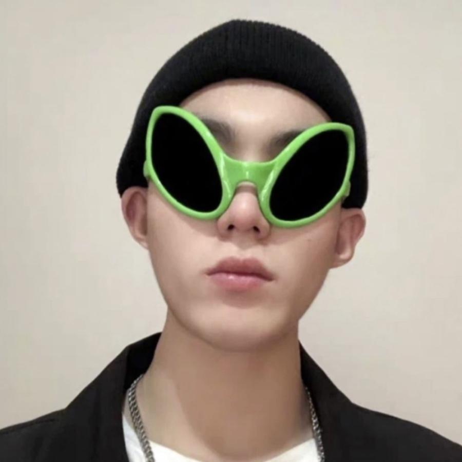 ハロウィン コスプレ パーティー サングラス エイリアン グリーン