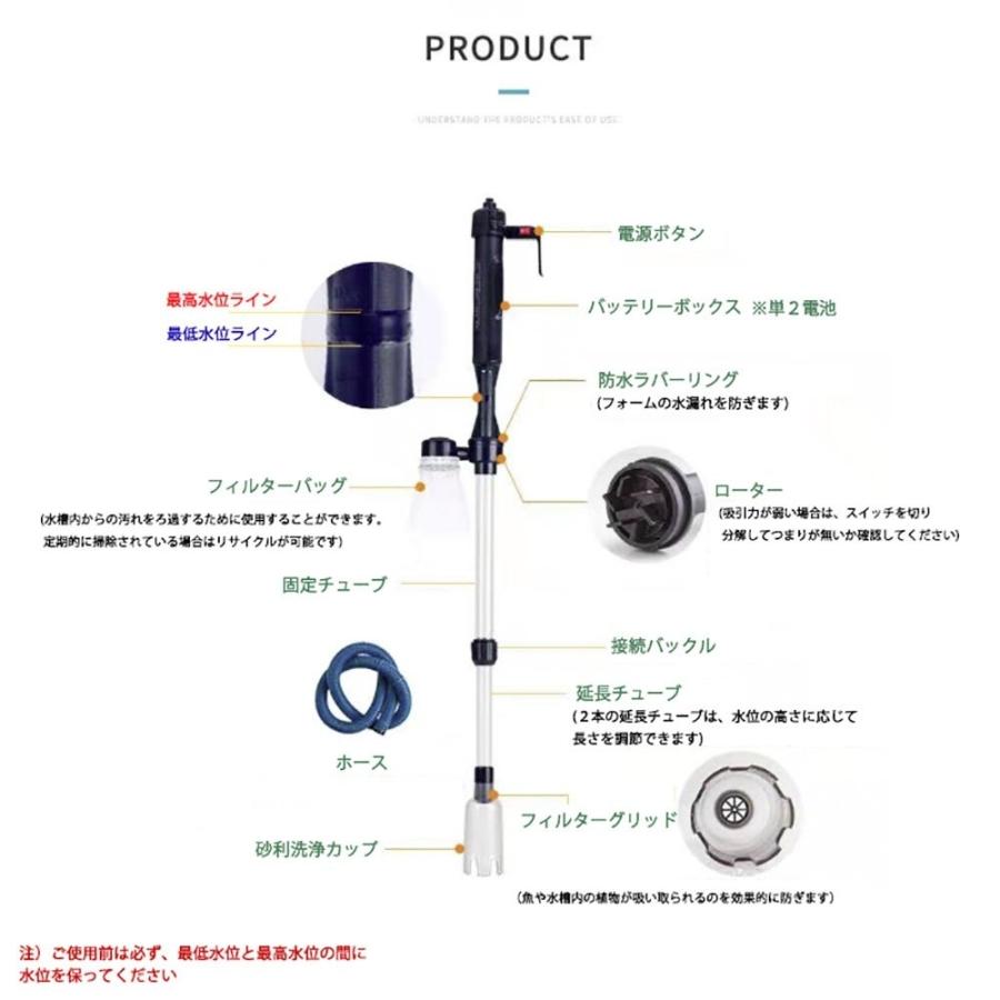 水槽 用 水替えポンプ セット 電動 水槽掃除 フィルター アクアリウム