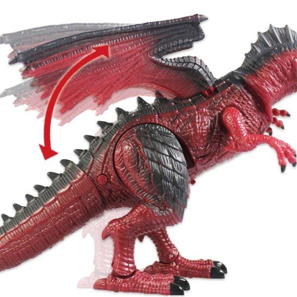 玩具 ドラゴン ラジコン 霧吐く レッドorブルー 特大 竜 龍 置物 鳴く  