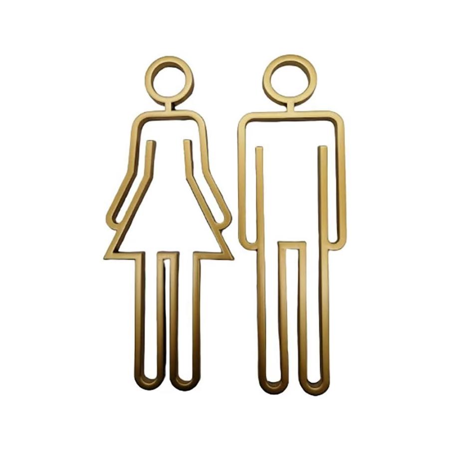 トイレ 男女マーク ゴールド プレート 雑貨 おしゃれ トイレサイン Toilet Men Women ドアプレート トイレマークプレート トイレ標識 自宅 会社 ピクトグラム 2106 1 Aio 通販 Yahoo ショッピング