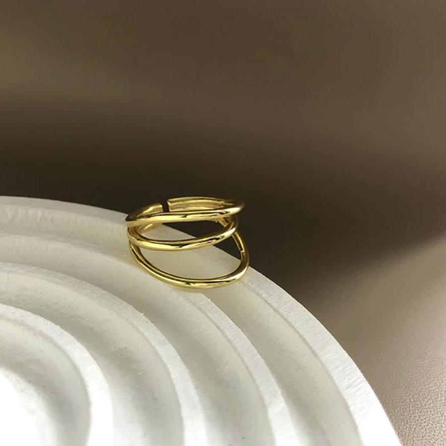 リング 三層リングor段差リング 金 ゴールド gold 指輪 指先