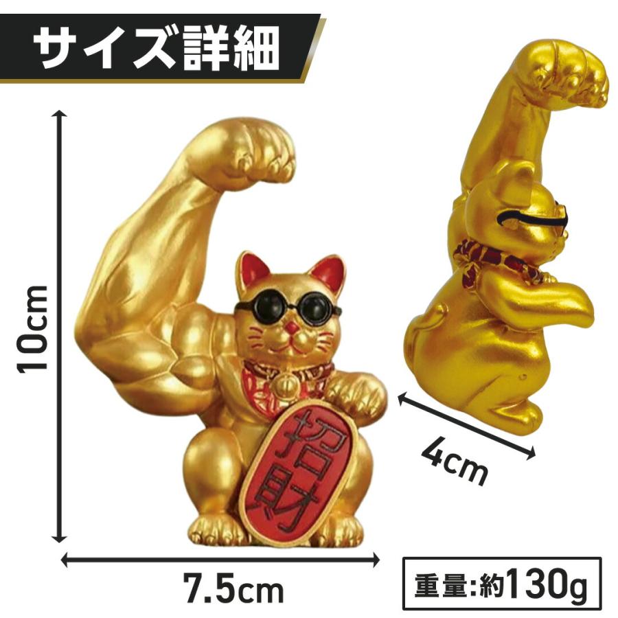 レビュー特典 干支ゴールド護符プレゼント 風水 置物 マッスル 招き猫