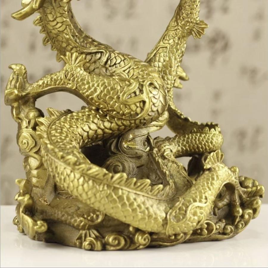 龍の置物 龍 置物 玄関 風水 開運グッズ 左手に玉を持つ龍 五本爪 竜