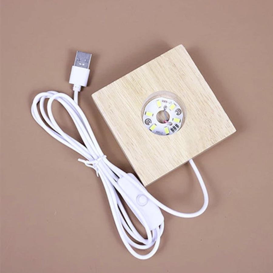 置物 クリスタル 月 ムーン 台座付き LED レーザー 彫り 3D オブジェ