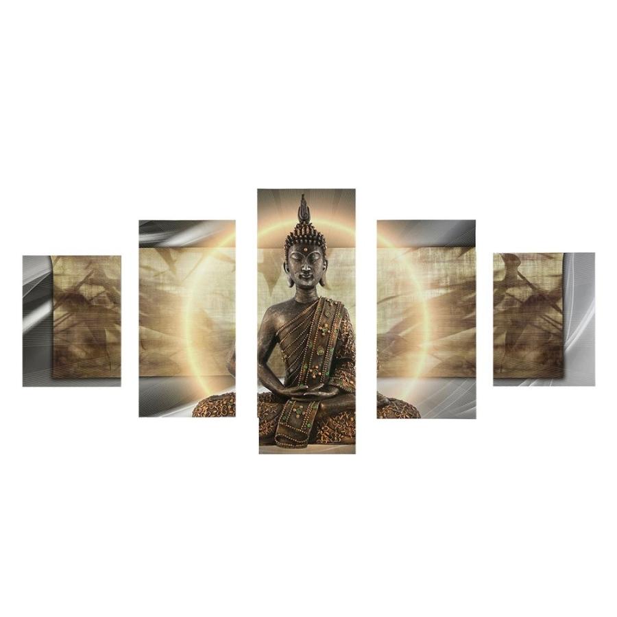 在庫限りポスター アートパネル 5枚セット 観音菩薩 仏像 後光 絵 絵画