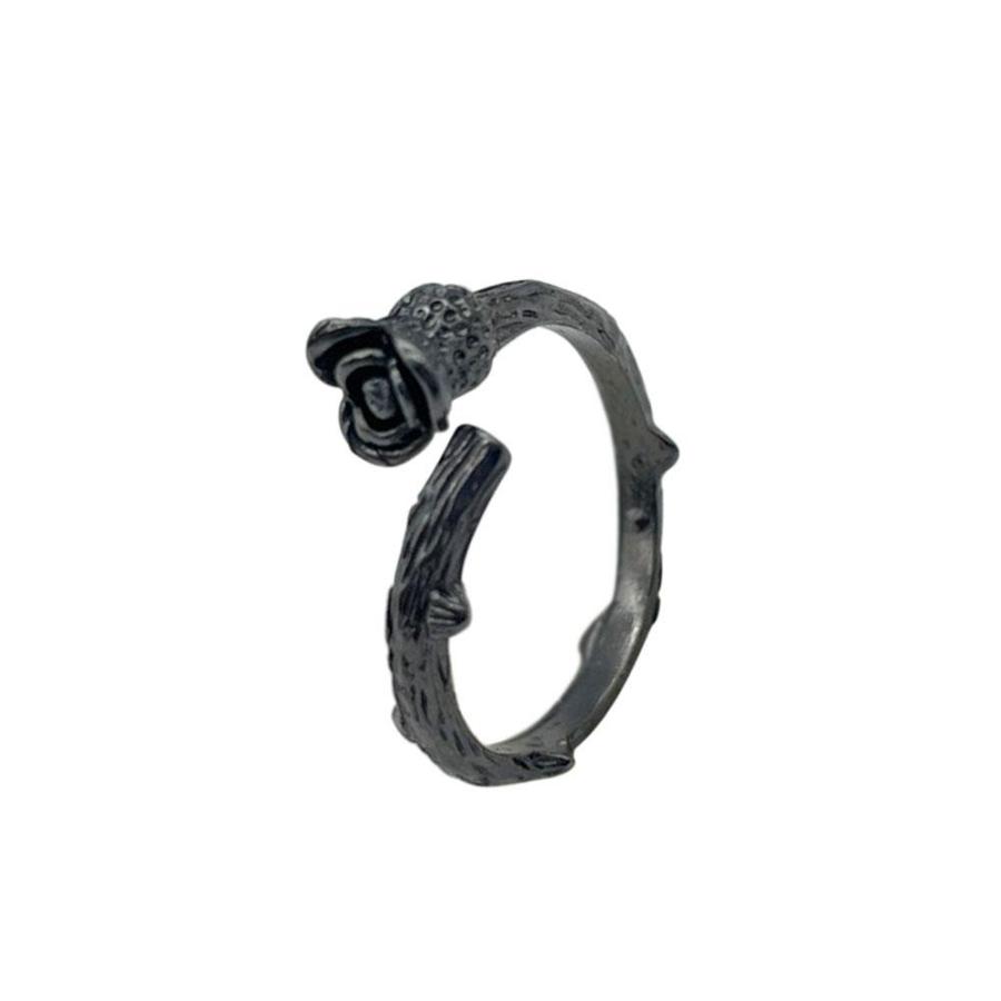リング 黒薔薇 バラ ローズ 指輪 アクセサリー ヒップホップ