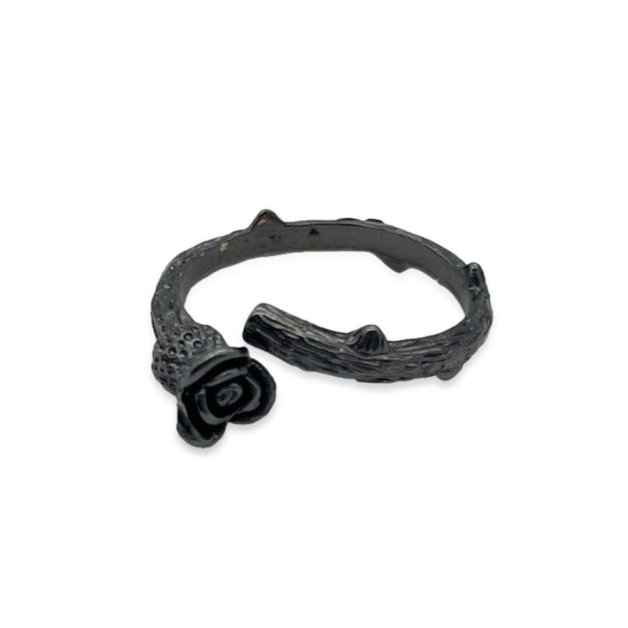 リング 黒薔薇 バラ ローズ 指輪 アクセサリー ヒップホップ