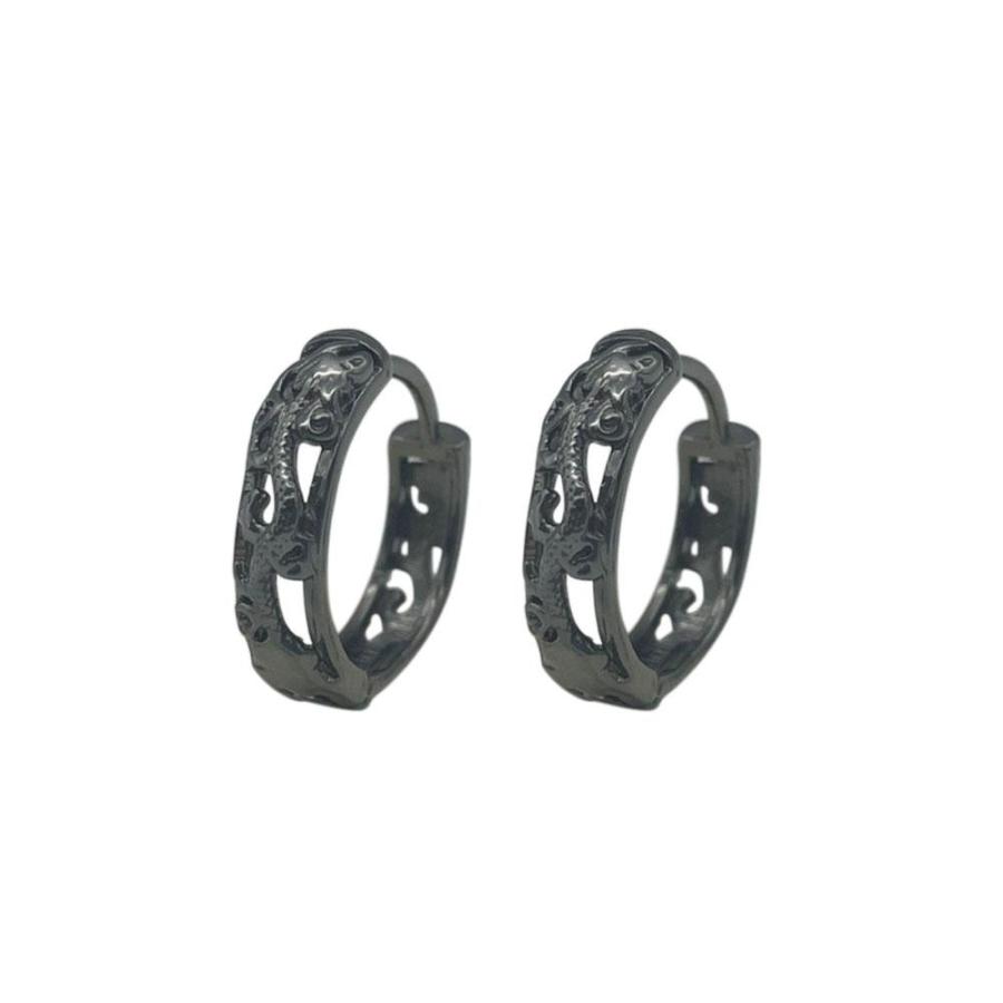 ピアス ドラゴン 龍 竜 両耳用 シルバーorブラック アクセサリー