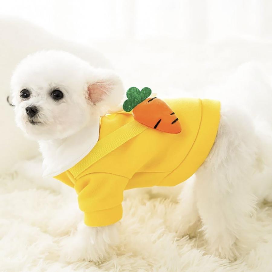 在庫限りペット 用 服 黄色 にんじん ウサギ M 人参 小型犬用 犬 猫
