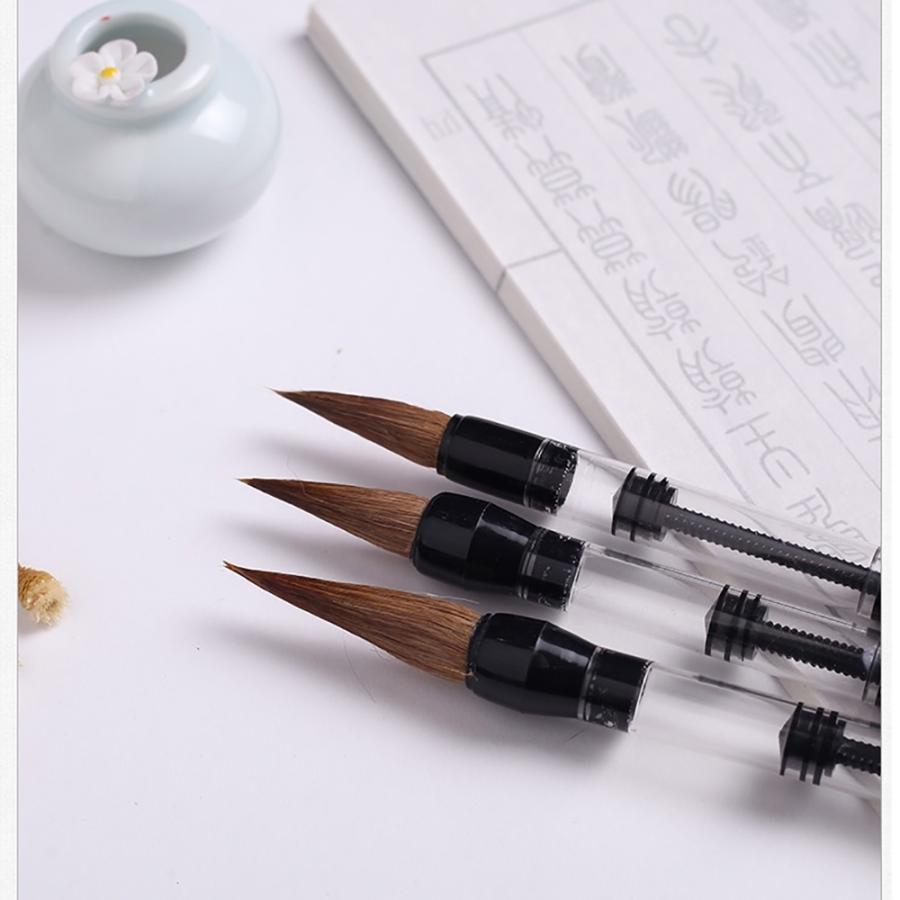 定番から日本未入荷定番から日本未入荷筆 書道 3本セット 墨汁吸引可能