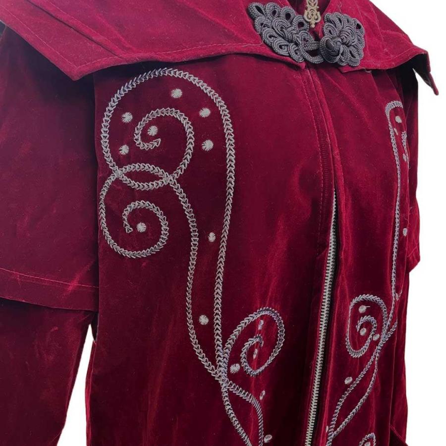 ハロウィン コスプレ パーティー ジャケット ドラキュラ ワインレッド