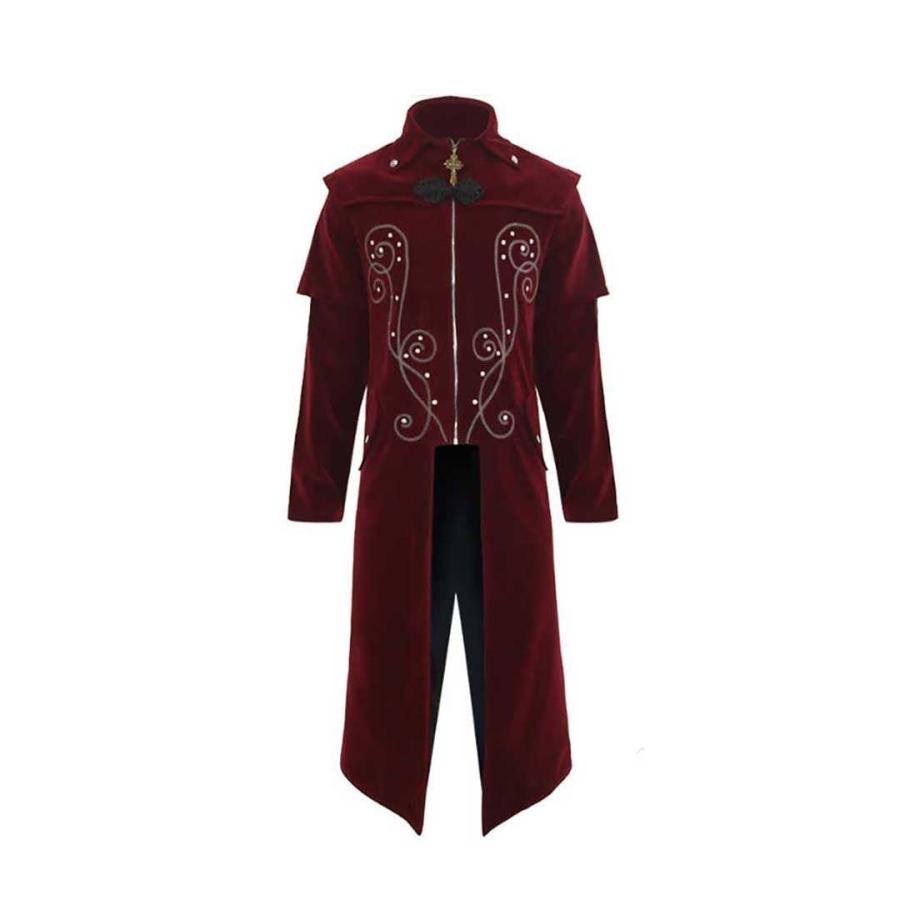 ハロウィン コスプレ パーティー ジャケット ドラキュラ ワインレッド  