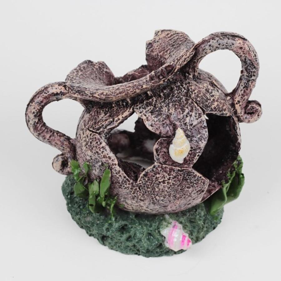 アクアリウム 割れた壺 壷 ツボ 爆売りセール開催中 オブジェ 水槽 置物 インテリア 熱帯魚 水族館 淡水魚 熱帯雨林 グッピー 魚 海水魚 ピラルク エンゼルフィッシュ ネオンテトラ