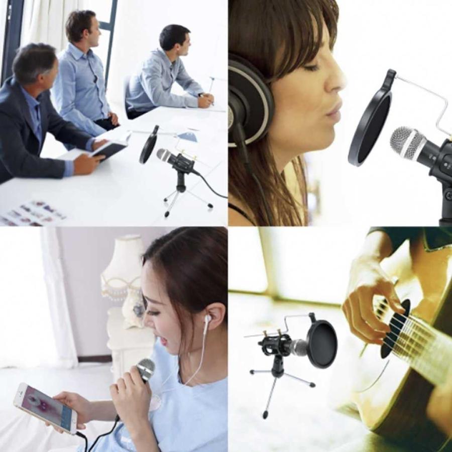 【歌ってみた、ゲーム実況】機材一式セット　M-AODIO 楽天市場】マイク コンデンサーマイク 置き型 セット 小型