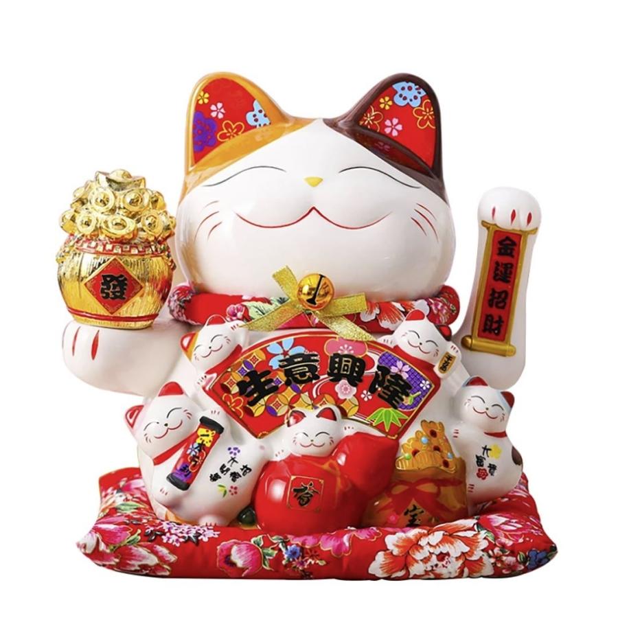風水 置物 招き猫 生意興隆 千万両 福 招財 劫財 金 風水アイテム 金運