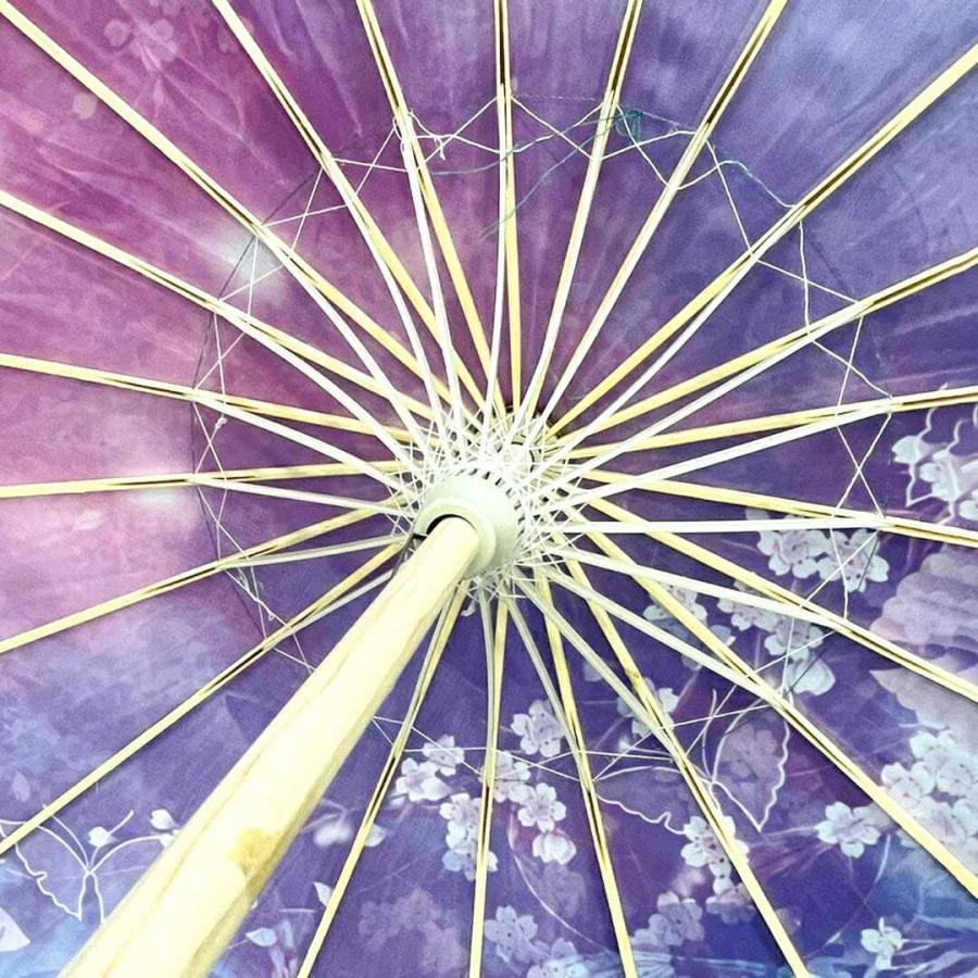 傘 和傘 紫 パープル 蝶 和風傘 かさ 木製 和風 和柄 レディース UV