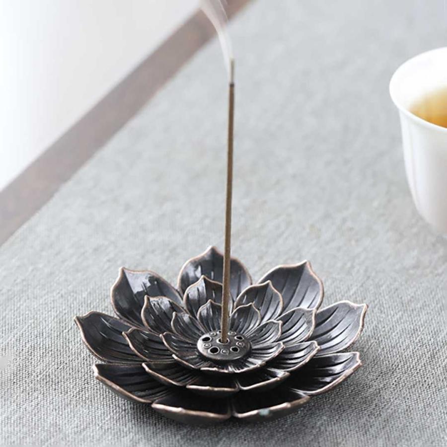 お香 お香立て 線香立て 香炉 おしゃれ 仏具 アジアン雑貨 陶器 蓮の花