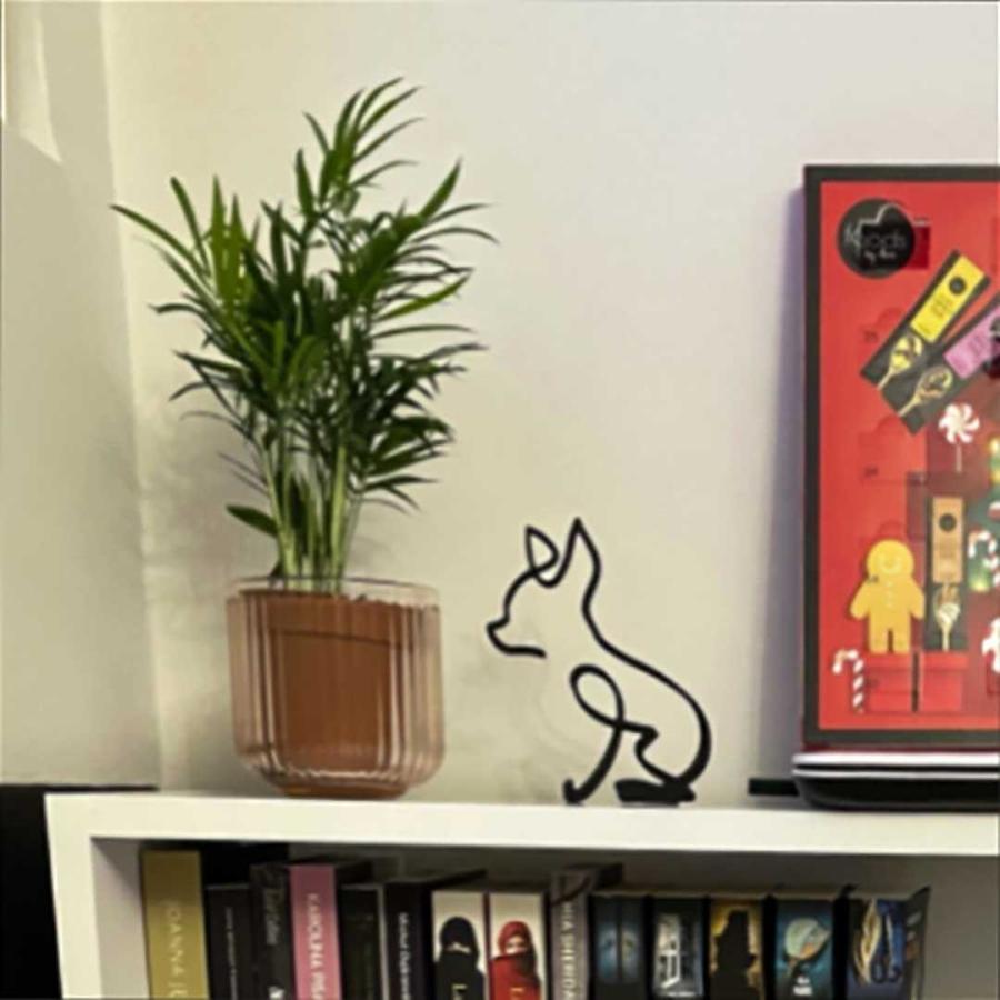 置物 一筆書き アイアン 猫or犬 アンティーク デザイン オブジェ