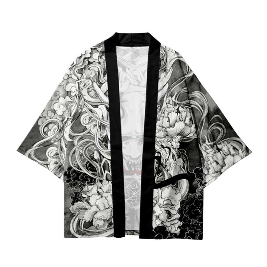 希少 black means 法被 般若心経 ハッピ　羽織り レア 美品 blackmeans ブラックミーンズ 法被 般若心経 F 黒