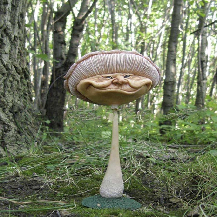 置物 キノコ マダム 茸 アンティーク デザイン オブジェ インテリア