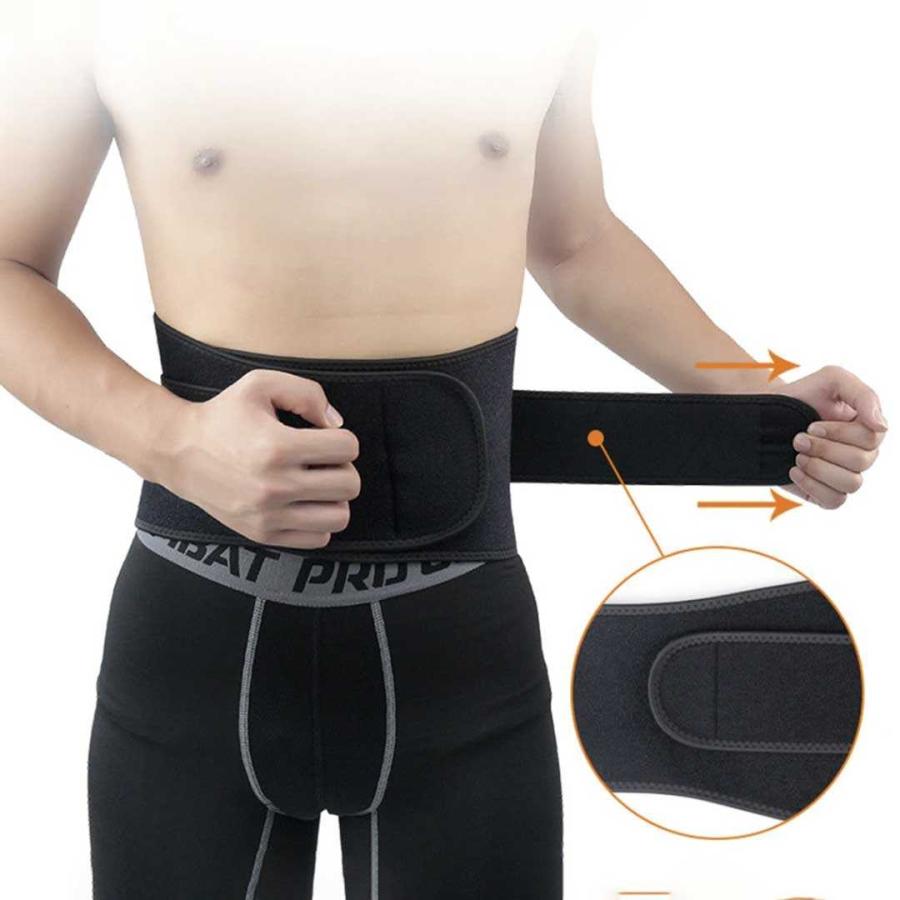 ベルト 腰 腹筋 Mサイズ ブラック 腰痛 夏 スリム トレーニングベルト