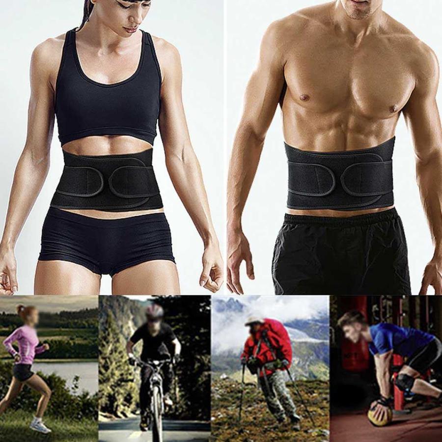 ベルト 腰 腹筋 Mサイズ ブラック 腰痛 夏 スリム トレーニングベルト