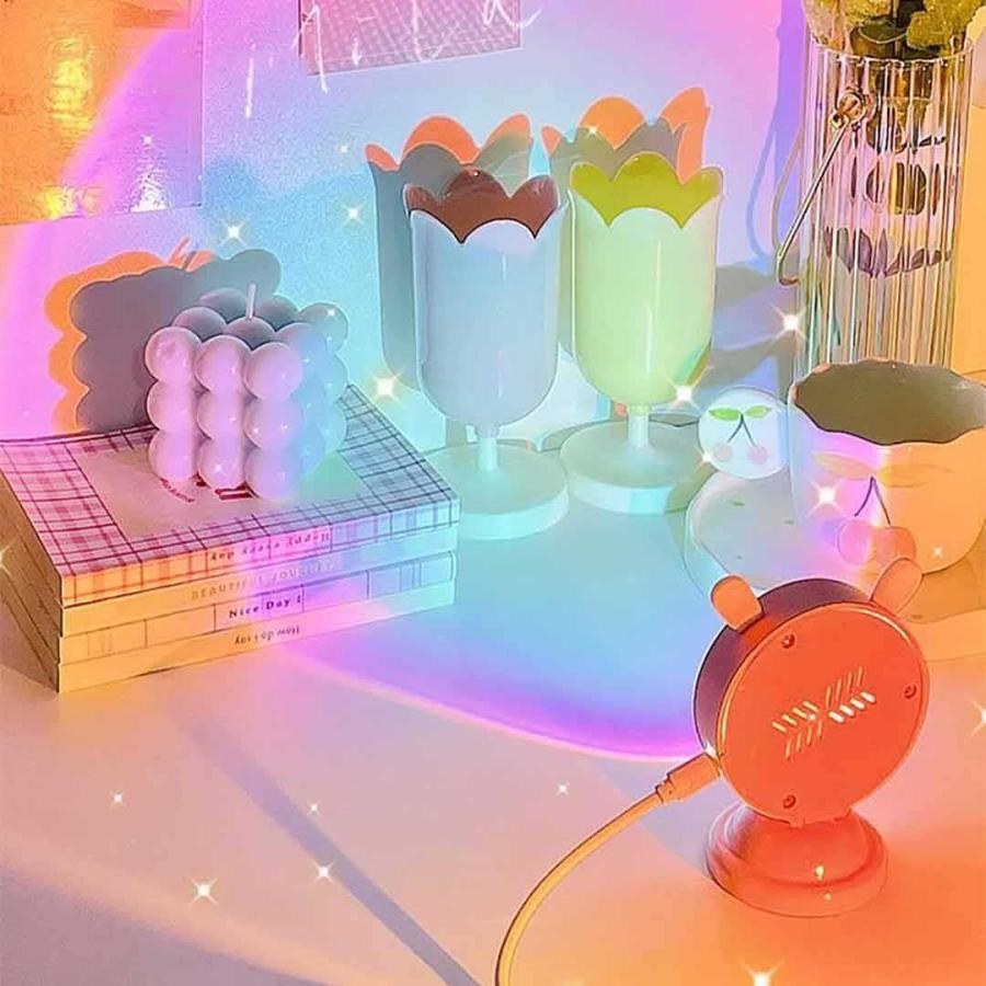 プロジェクター ミニ 16色 猫耳 ライト サンセットライト ネコミミ LED