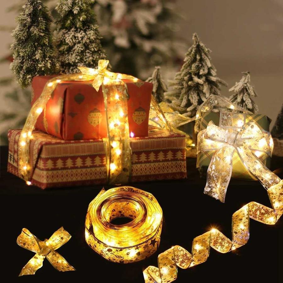 クリスマス 装飾 5m ロープライト ナイロン布巻き付けタイプ LED 暖色 