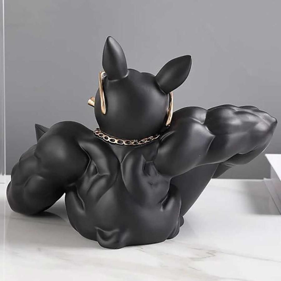 置物 マッスル ブルドッグ 小物入れ 皿持ち ブラック 犬 ドッグ インテリア 置物 マッスル ブルドッグ 小物入れ 皿持ち ブラック 犬 ドッグ