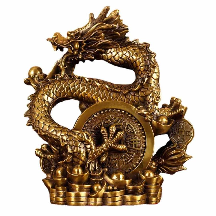 風水 龍 特大 古銭 ドラゴン 金属 置物 竜 玄関 風水グッズ 開運祈願 金運祈願 風水龍 アイテム 龍神 開運 金運 財産運 出世運 恋愛運 幸福 宝くじ プレゼント_11