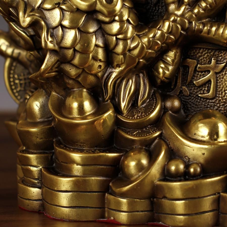 風水 龍 特大 古銭 ドラゴン 金属 置物 竜 玄関 風水グッズ 開運祈願 金運祈願 風水龍 アイテム 龍神 開運 金運 財産運 出世運 恋愛運 幸福 宝くじ プレゼント_8