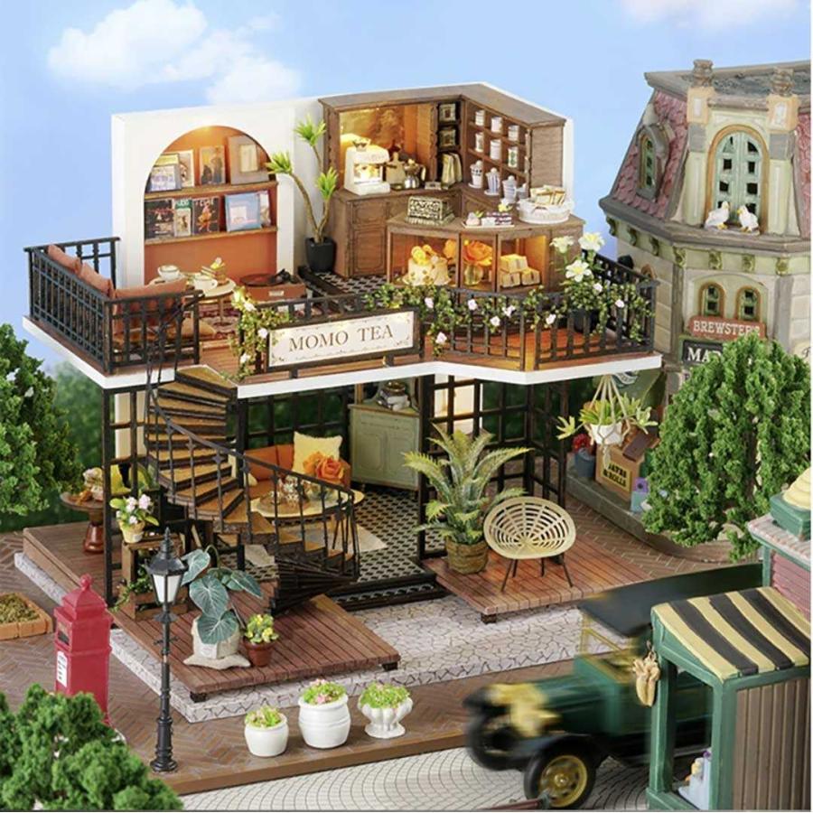 【輸入品】 ミニチュア ドールハウス ジオラマ 観葉植物 クリスマス 在庫限り】インテリア 花屋 ミニチュアドールハウス ジオラマ
