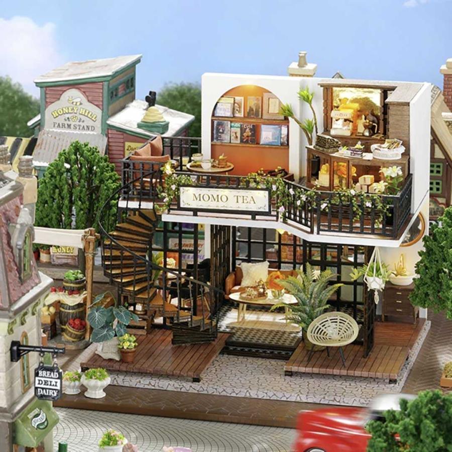 【輸入品】 ミニチュア ドールハウス ジオラマ 観葉植物 クリスマス 楽しいクリスマスの時間」ミニチュア ドールハウス ☆完成品