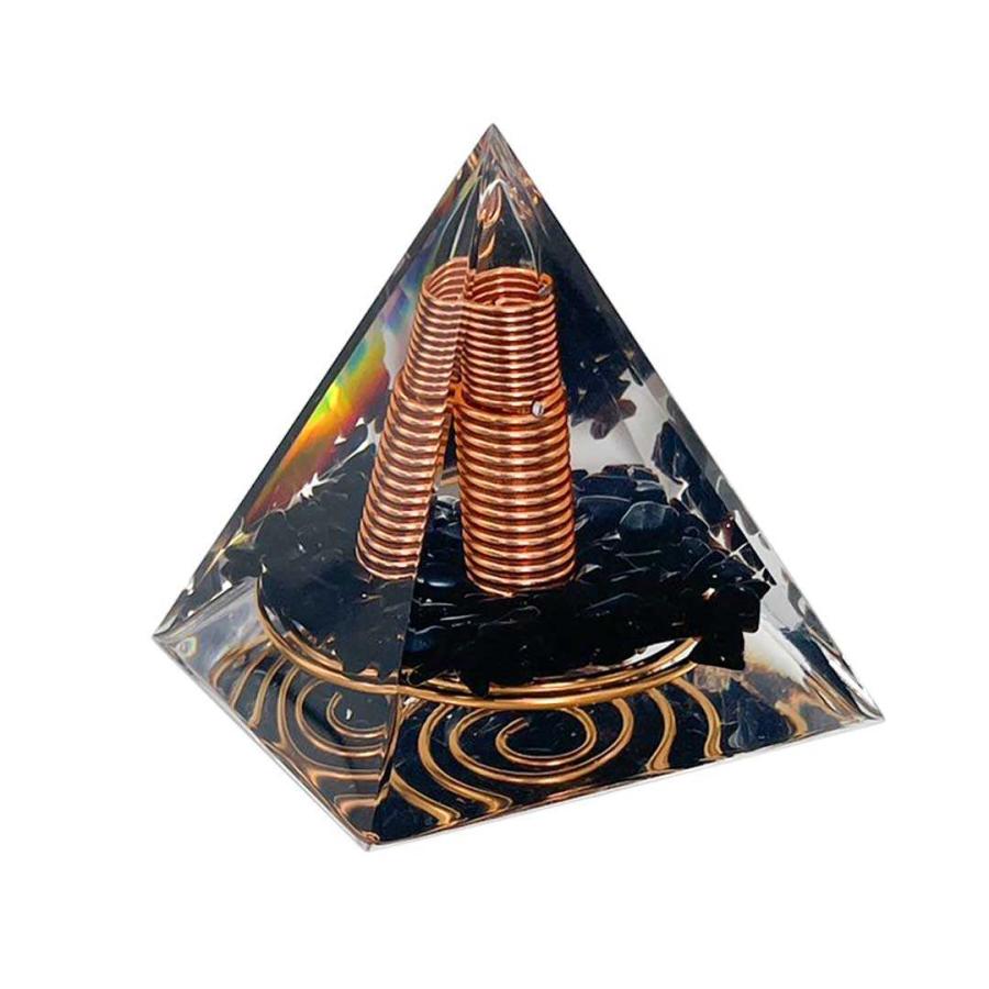 オルゴナイト 銅線 スパイラル 螺旋 ストーン チャクラ 幸運 パワー 石 有機物 無機物 ピラミッド 三角 三角形 樹脂 パワ−ストーン 癒し 浄化 置物｜aioshop｜05