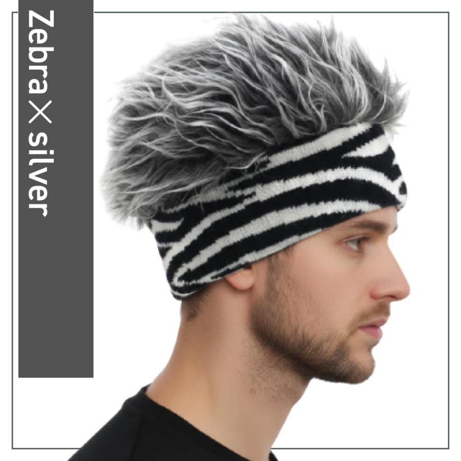 ヘアバンド メンズウィッグ ゼブラ柄orパンダ柄 全4種類 帽子 ゼブラ