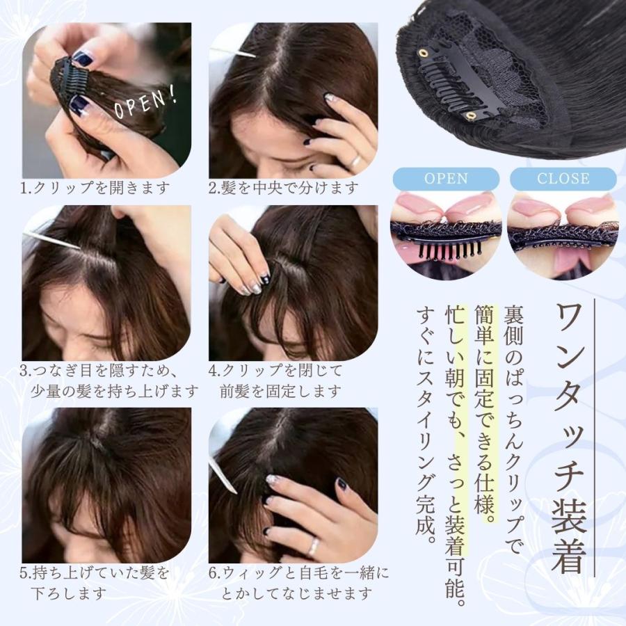 前髪ウィッグ ポイントウィッグ 4カラー 部分ウィッグ クリップ付き