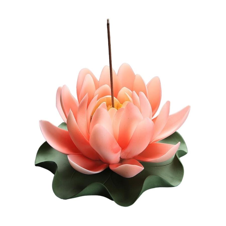 お香 お香立て 線香立て 香炉 おしゃれ アジアン雑貨 陶器 オブジェ 蓮