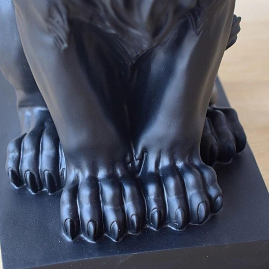 置物 クラウン キングライオン 3個セット ホワイト ブラック