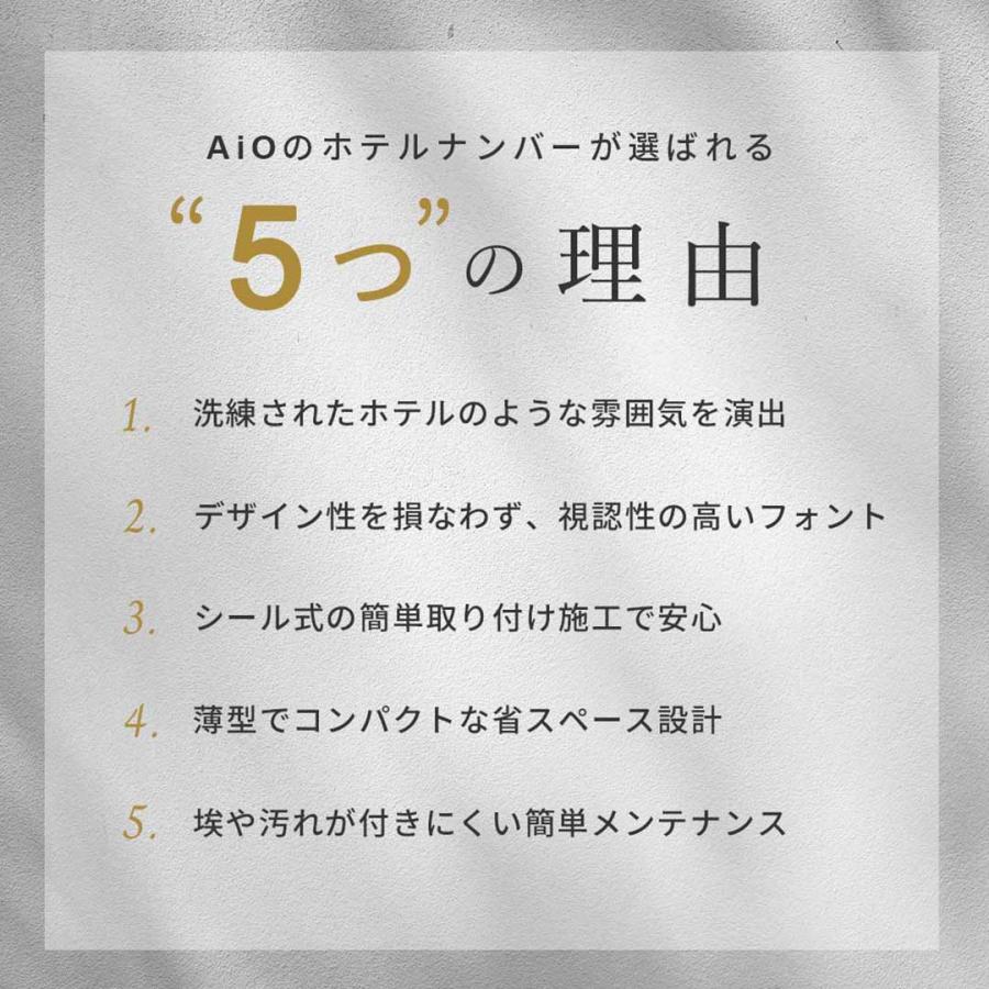 部屋番号プレート ホテル ルームナンバー 番地プレート 選べる3カラー 12種類 切文字 数字 部屋番 番号 ナンバー ロッカー hotel 室名 宅配ボックス ポスト 簡単 | ブランド登録なし | 02