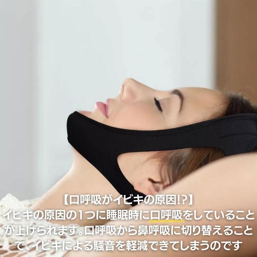 いびき防止グッズ いびき 防止 ベルト ブラック スリープフィット ナイトグッズ イビキ