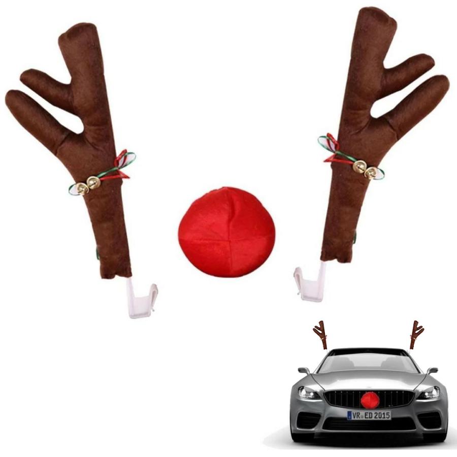 車用 展示用 トナカイの角 クリスマス アクセサリー 全3カラー