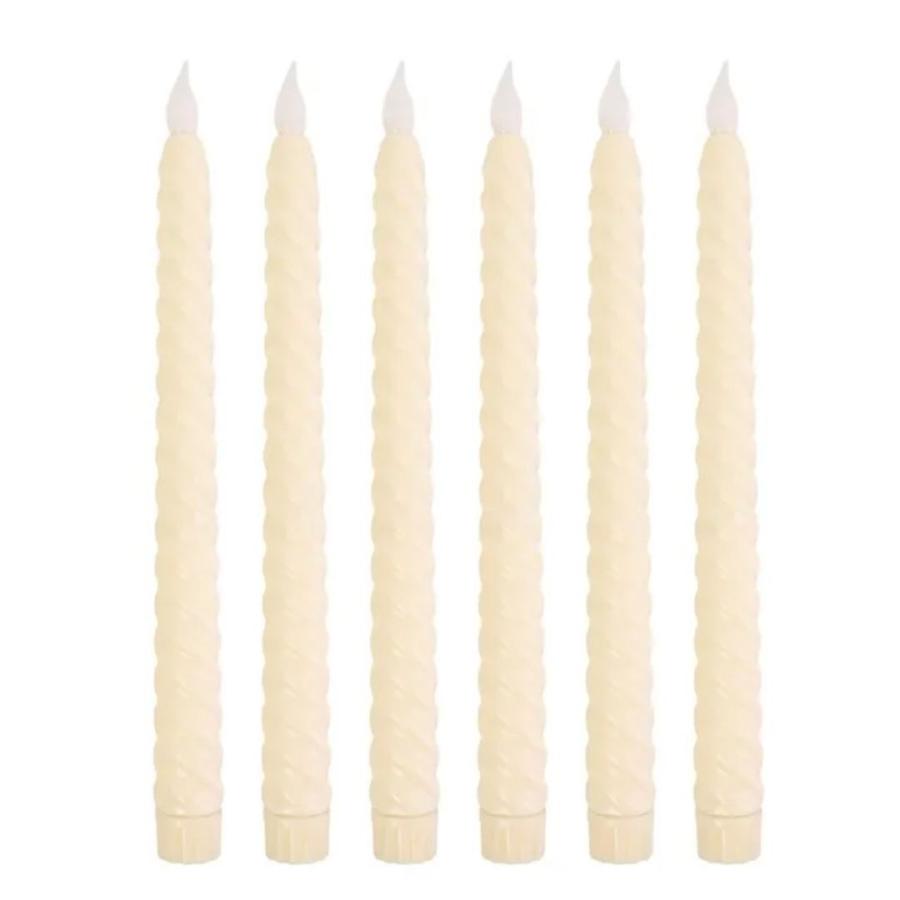 キャンドル LED 電池式 リアル ロングキャンドル 全2色 1本 クリスマス