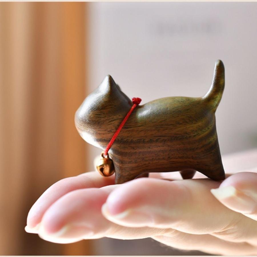 猫 木製 置物 ラッキーキャット ミニ 全4種類 ウッド リビング用品