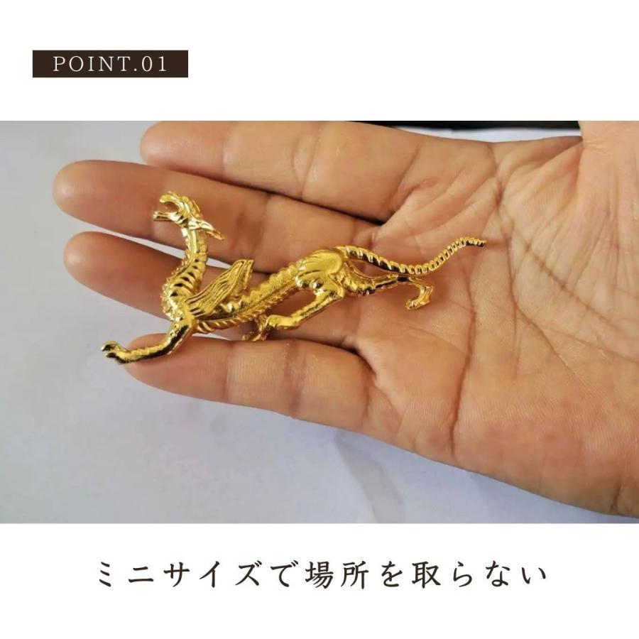 お香立て 金色龍 ミニ 口でくわえるお香 お香 銅製 彫刻 ホルダー 龍