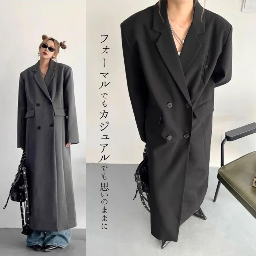 ロングコート トレンチ レディース 全2色 アウター ロング チェスター 