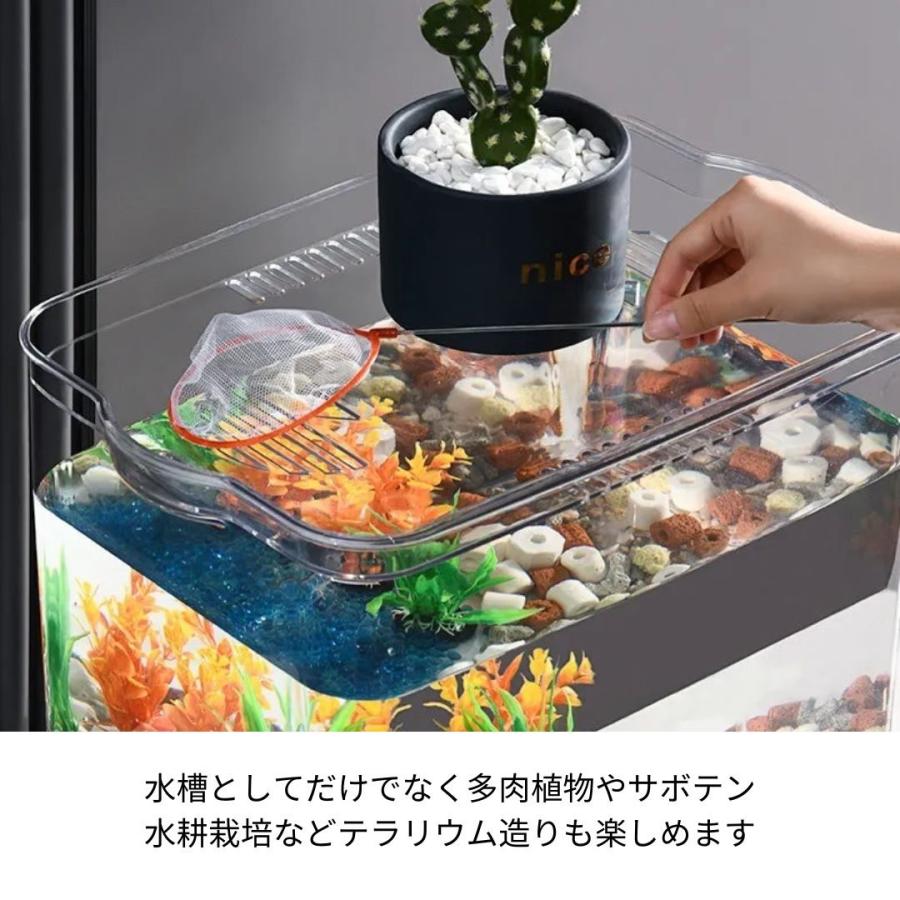 水槽 蓋付き メダ家 メダカタンク クリア インテリア 透明