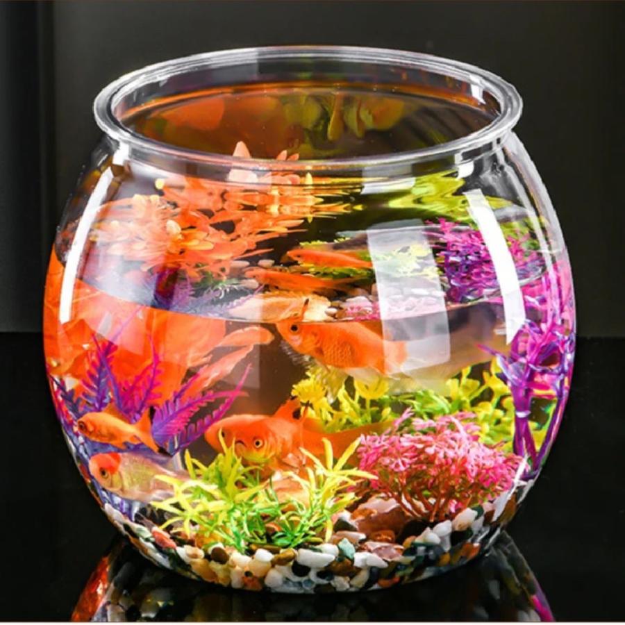 水槽 丸型 プラ水槽 金魚鉢 クリア 透明 プラスチック 軽量 インテリア