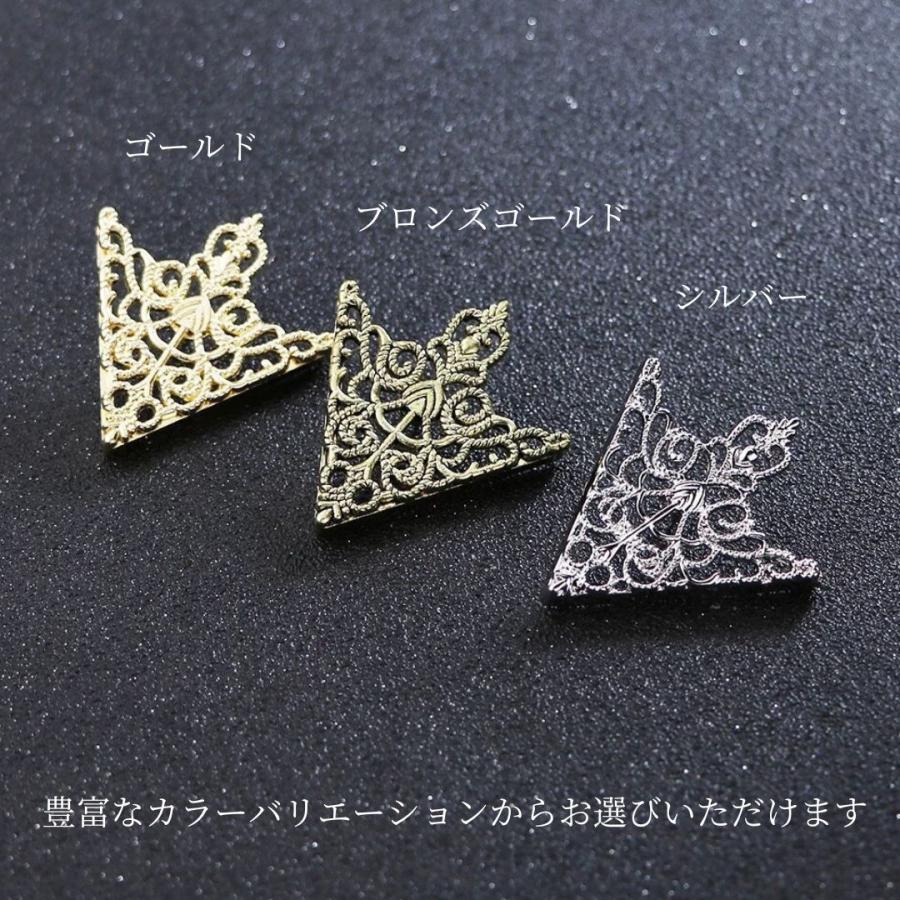 襟ピン ブローチ 左右セット 装飾ピン 全3カラー トライアングル貴族
